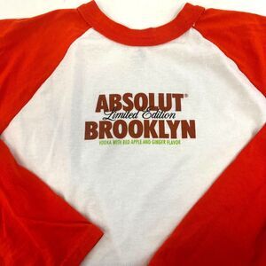 Absolut Limited Edition Brooklyn 3/4 Sleeve Baseball Tee Augusta‎ Sportswear XL